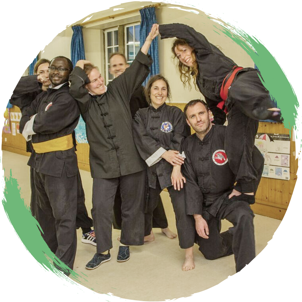 Picture of kung fu students posing